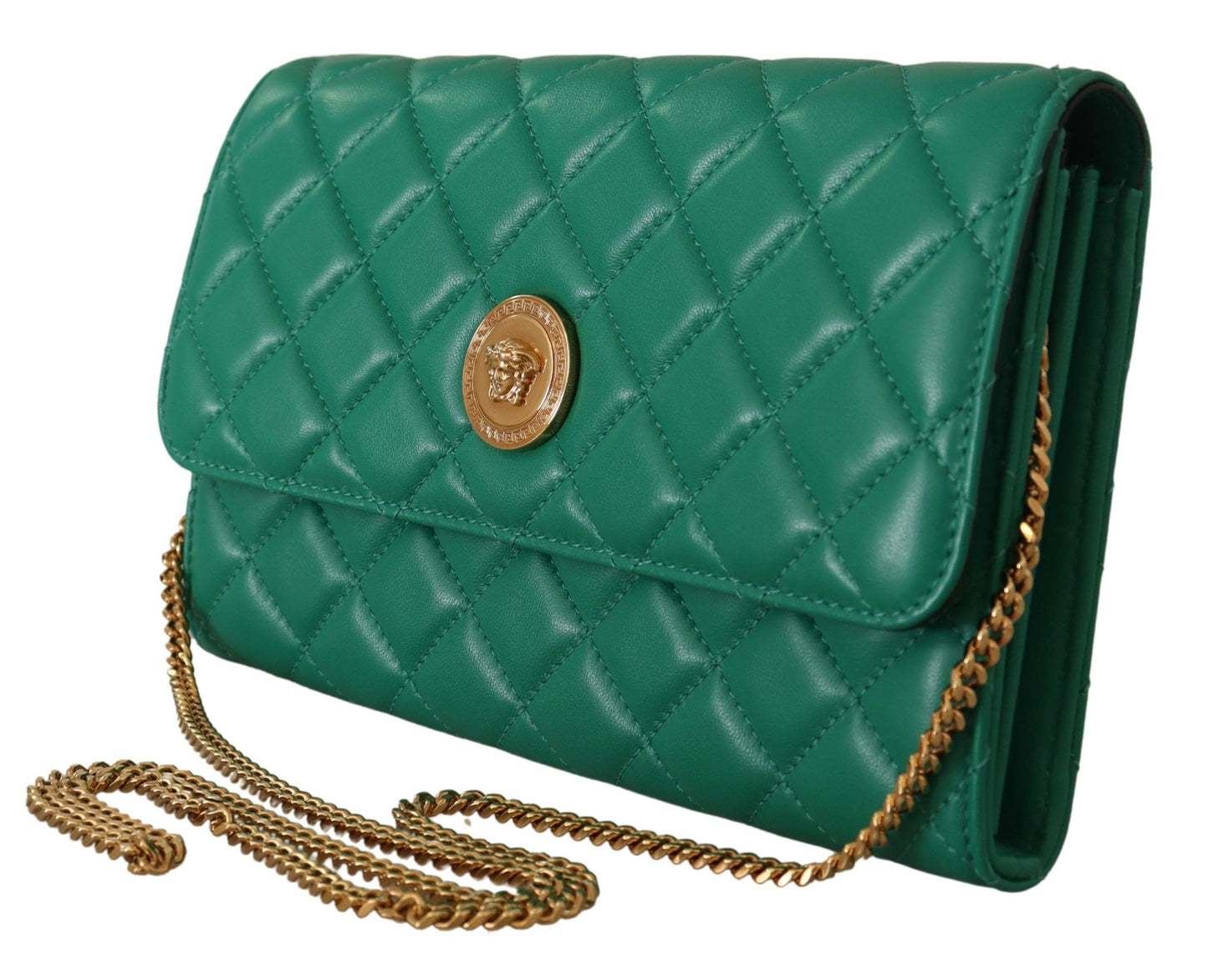 Versace Elegant Emerald Evening Shoulder Bag