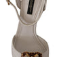 Dolce & Gabbana Devotion White & Gold Heeled Sandals