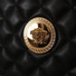 Versace Elegant Round Nappa Leather Shoulder Bag