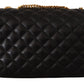 Versace Elegant Black Nappa Leather Shoulder Bag