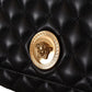 Versace Elegant Black Nappa Leather Shoulder Bag