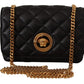 Versace Elegant Quilted Nappa Leather Shoulder Bag