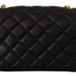 Versace Elegant Quilted Nappa Leather Shoulder Bag