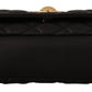 Versace Elegant Quilted Nappa Leather Shoulder Bag