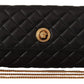 Versace Elegant Black Nappa Leather Evening Bag