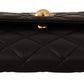 Versace Elegant Black Nappa Leather Evening Bag