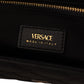 Versace Elegant Black Nappa Leather Evening Bag