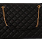 Versace Elegant Large Black Nappa Leather Tote