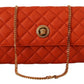 Versace Red Nappa Leather Evening Shoulder Bag