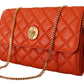 Versace Red Nappa Leather Evening Shoulder Bag