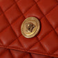 Versace Red Nappa Leather Evening Shoulder Bag