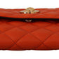 Versace Red Nappa Leather Evening Shoulder Bag