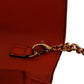 Versace Red Nappa Leather Evening Shoulder Bag