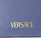 Versace Elegant Light Blue Calf Leather Card Holder