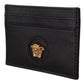 Versace Elegant Black Leather Card Holder