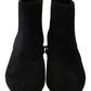 Dolce & Gabbana Elegant Suede Mid-Calf Boots with Studded Heels