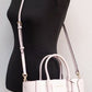 Michael Kors Kali Medium Signature PVC Satchel Handbag Purse Ipad Case Pink