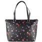 COACH Disco Star Print Crossgrain Leather Gallery Shoulder Tote Handbag