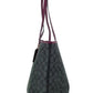 COACH Graphite Black Cherry Coated Canvas City Tote Shoulder Bag Purse