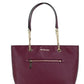 Michael Kors Jet Set Medium Mulberry Leather Front Zip Chain Tote Bag Handbag