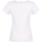 Imperfect Chic White Cotton Tee with Brass Logo