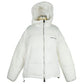 Comme Des Fuckdown Chic White Down Jacket with Iconic Print