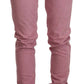 Acht Elegant Pink Slim Fit Denim Jeans