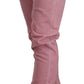 Acht Elegant Pink Slim Fit Denim Jeans