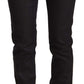 Costume National Sleek Mid-Waist Slim-Fit Black Jeans