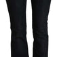 John Galliano Chic Dark Blue Boot Cut Designer Jeans