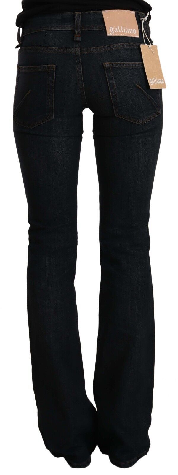 John Galliano Chic Dark Blue Boot Cut Designer Jeans