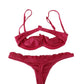 Ermanno Scervino Chic Dark Pink Lace Cotton Lingerie Set