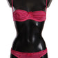 Ermanno Scervino Chic Dark Pink Lace Cotton Lingerie Set