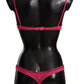 Ermanno Scervino Chic Dark Pink Lace Cotton Lingerie Set