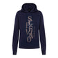 Scervino Street Elegant Blue Hooded Cotton Sweatshirt with Strass Logo