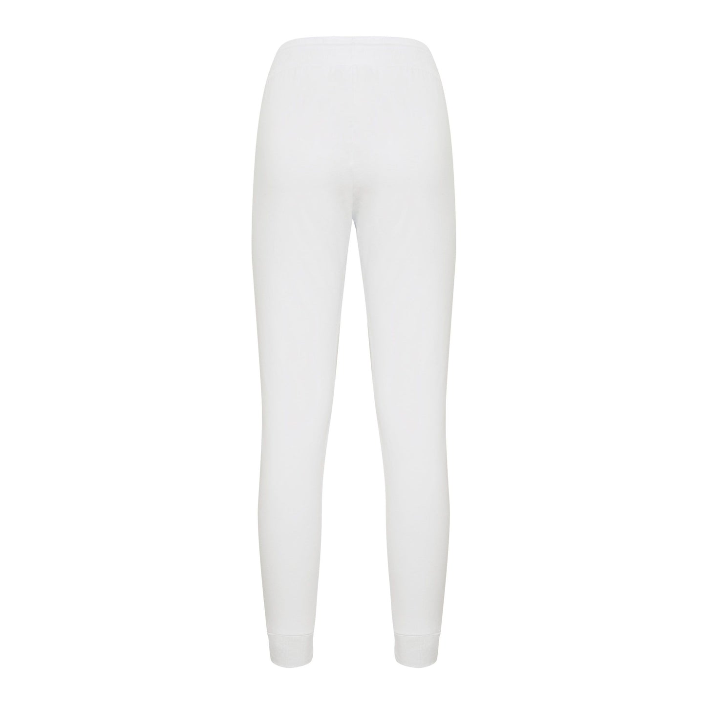 Scervino Street Elegant White Stretch Trousers with Strass Logo