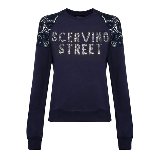 Scervino Street Blue Cotton Women Sweater