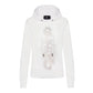 Scervino Street White Cotton Women Sweater with Hood