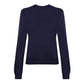 Scervino Street Blue Strass Logo Cotton Sweatshirt