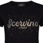 Scervino Street Black Cotton Women T-Shirt