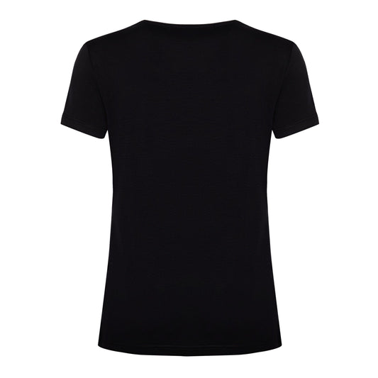 Scervino Street Black Cotton Women T-Shirt