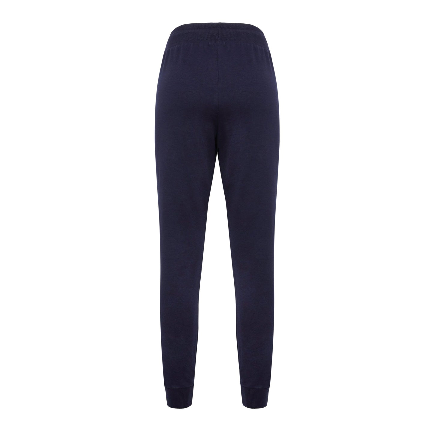 Scervino Street Elegant Blue Stretch Trousers with Strass Logo