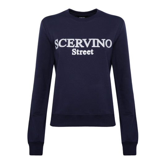 Scervino Street Blue Cotton Women Sweater