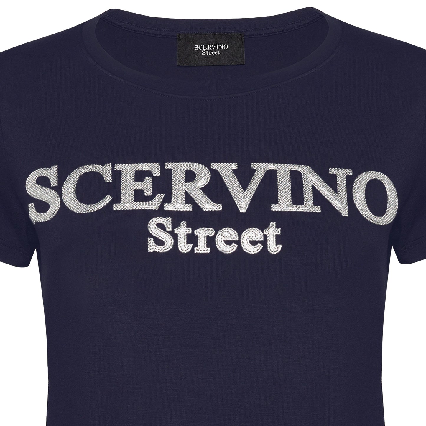 Scervino Street Blue Cotton Women T-Shirt