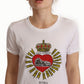 Dolce & Gabbana Chic Colorful Print Cotton Tee