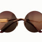 Dolce & Gabbana Elegant Gold and Brown Designer Sunglasses