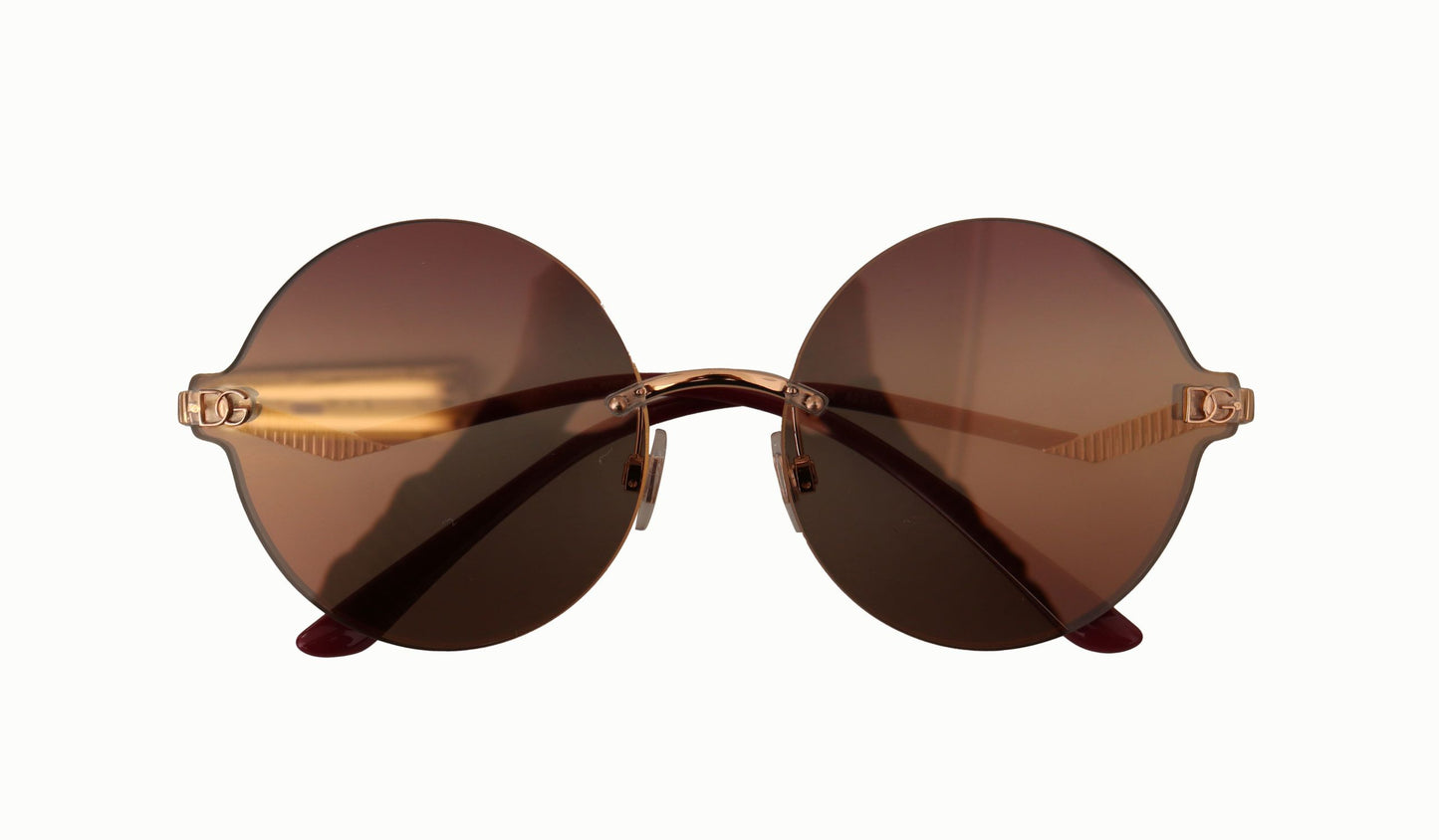 Dolce & Gabbana Elegant Gold and Brown Designer Sunglasses