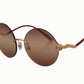 Dolce & Gabbana Elegant Gold and Brown Designer Sunglasses