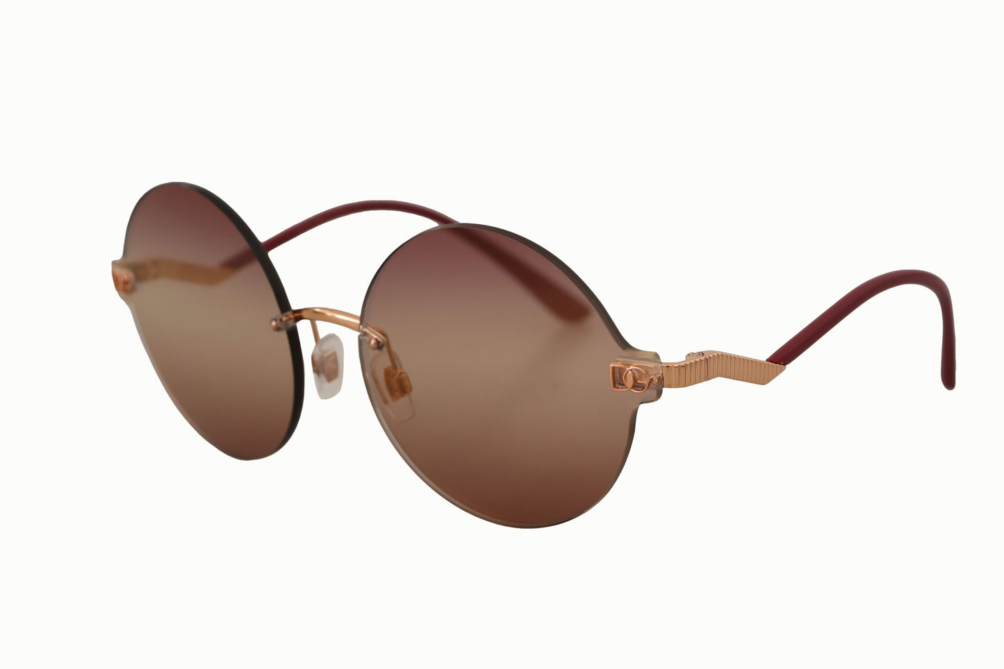 Dolce & Gabbana Elegant Gold and Brown Designer Sunglasses