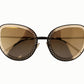 Dolce & Gabbana Elegant Lace Pattern Metal Sunglasses